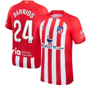 Youth 2023-24 Atletico de Madrid Barrios 24 Home Red Authentic Jersey