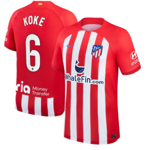 Youth 2023-24 Atletico de Madrid Koke 6 Home Red Replica Jersey