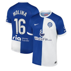 Youth 2023-24 Atletico de Madrid Molina 16 Away Blue Authentic Jersey